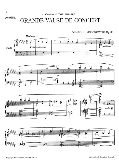 First page of Grande valse de concert