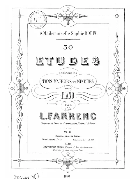 First page of 30 Etudes