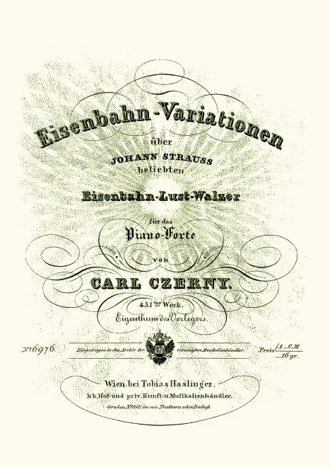 First page of Eisenbahn Variationen über Johann Strauss' Eisenbahn-Lust-Walzer