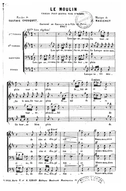 First page of Le moulin