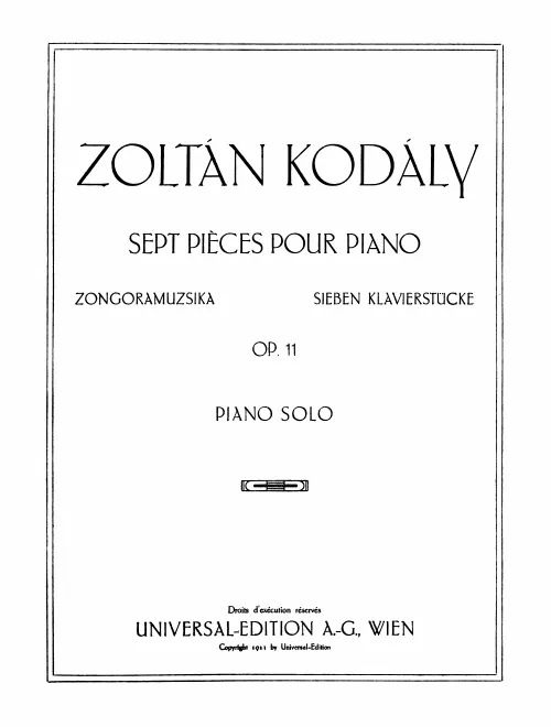 First page of 7 Piano Pieces
