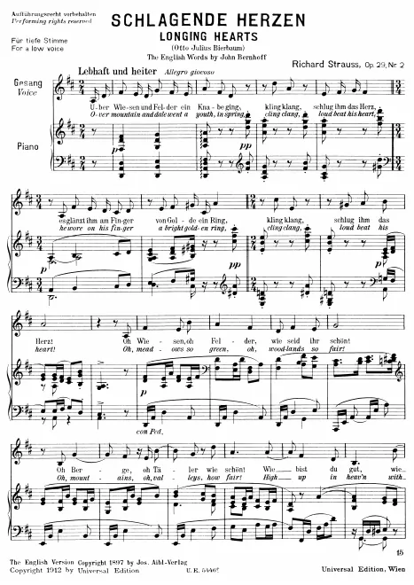 First page of 3 Lieder nach Gedichten von Otto Julius Bierbaum