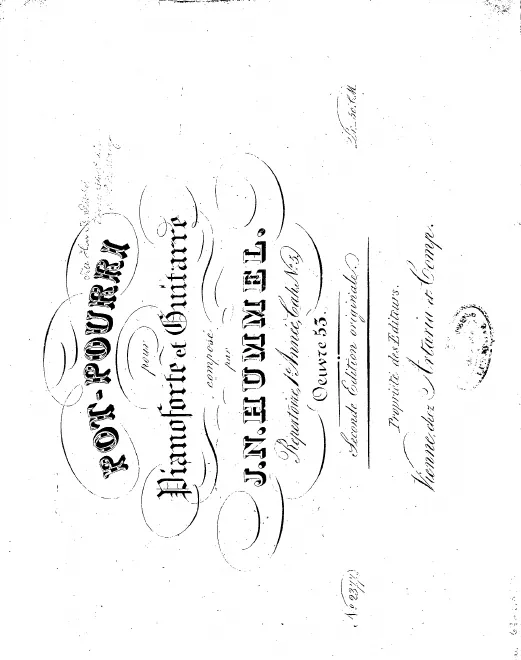 First page of Pot-Pourri for Guitar and Piano