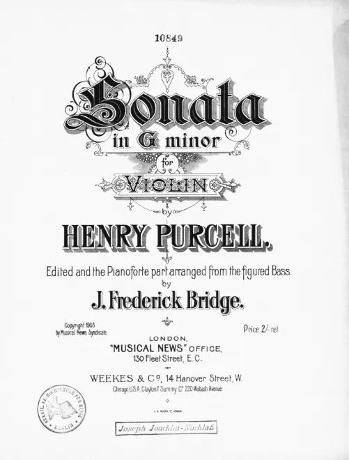 First page of Trio Sonata in G minor