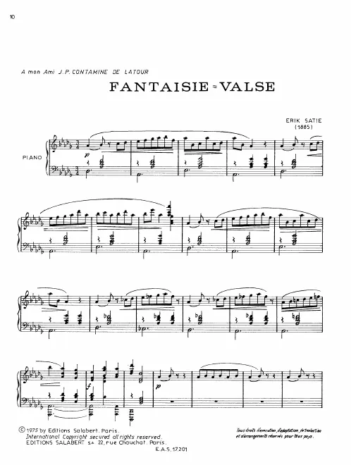 First page of Fantaisie-valse