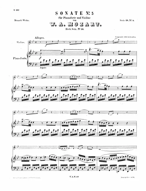 First page of Violin Sonata