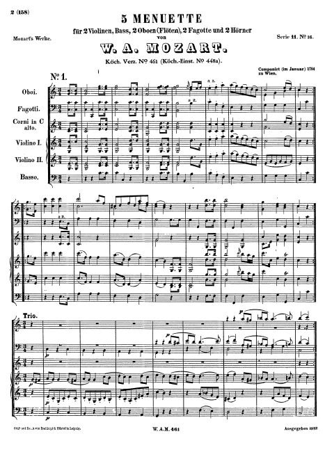 First page of 6 Minuets