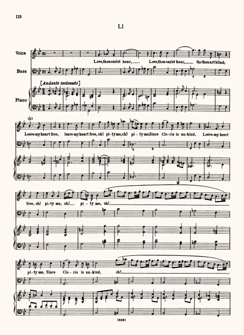 First page of Love, Thou Canst Hear, Tho' Thou Art Blind