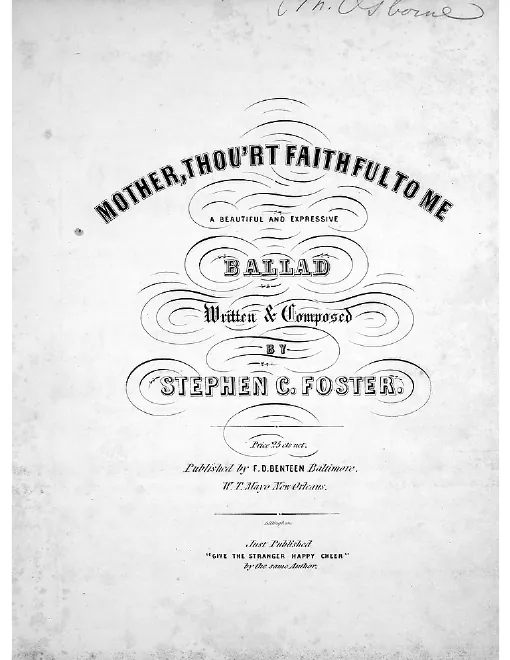 First page of Mother, Thou'rt Faithful to Me