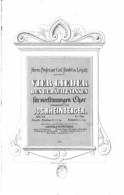 First page of 4 Lieder des Gedächtnisses