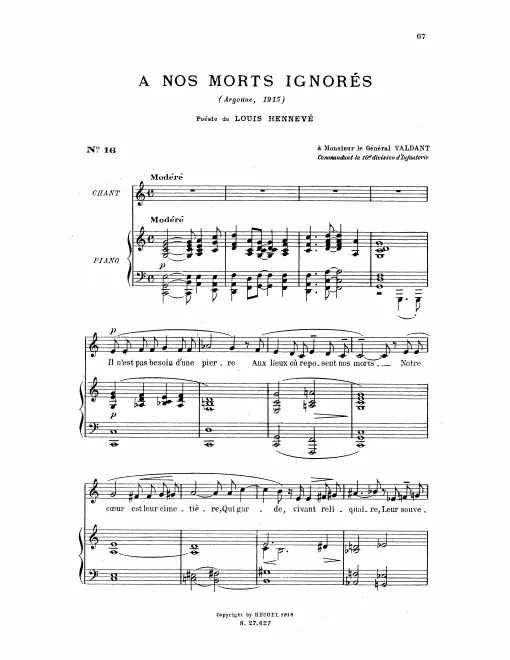 First page of A nos morts ignorés