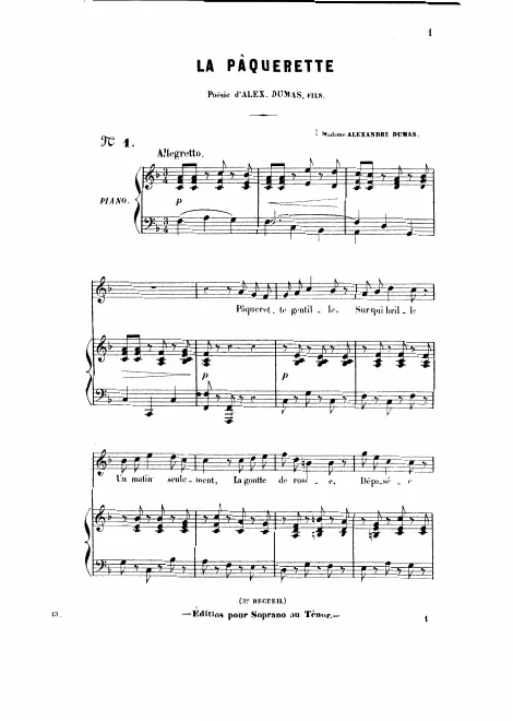 First page of La pâquerette