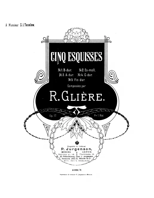 First page of 5 Esquisses