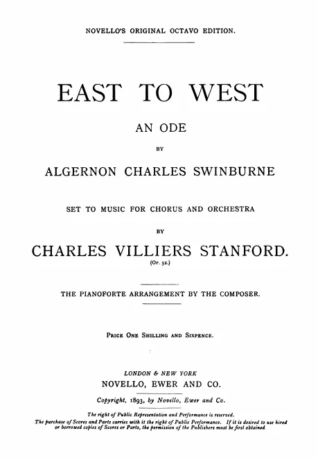First page of East to West
