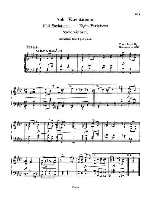 First page of 8 Variations