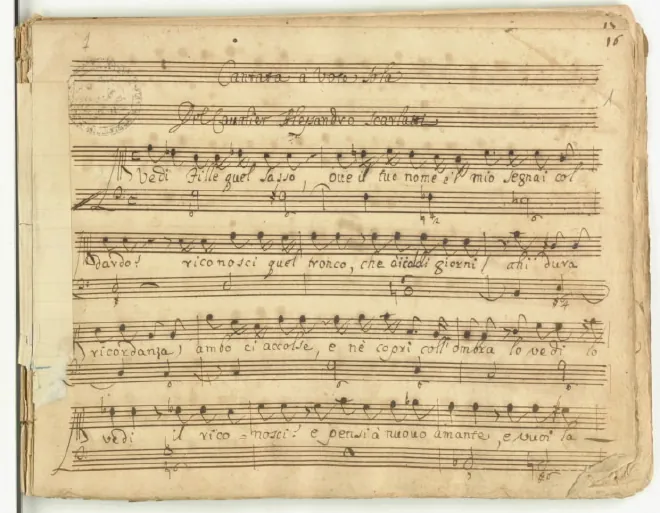 First page of Vedi, Fille, quel sasso