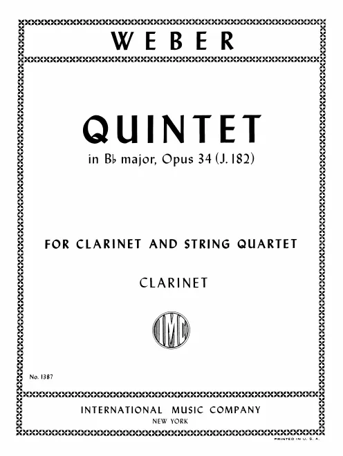 First page of Clarinet Quintet