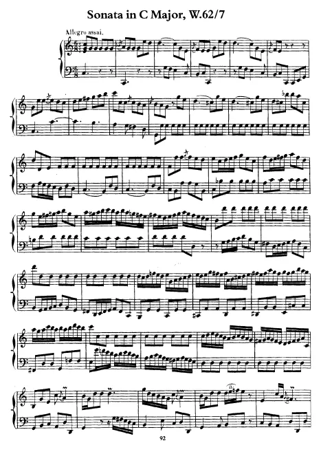 First page of Keyboard Sonata in C major