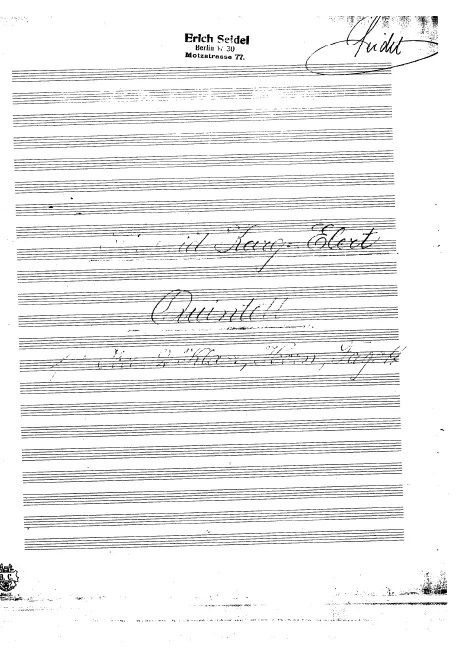 First page of Wind Quintet
