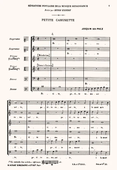 First page of Petite camusette