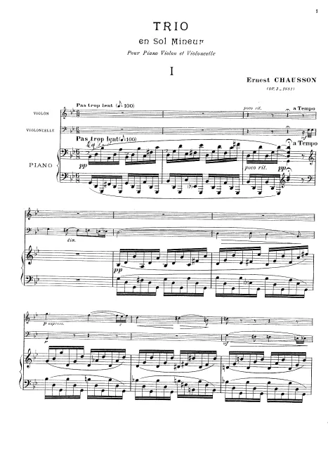First page of Piano Trio