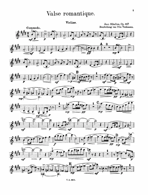 First page of 2 Pieces from Kuolema