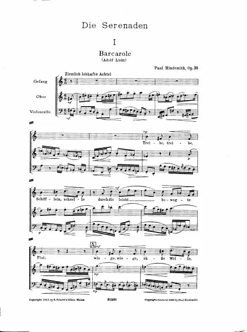 First page of Die Serenaden
