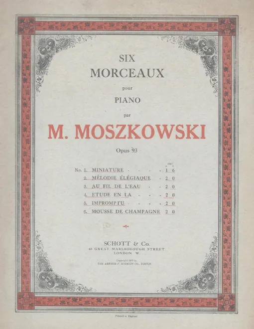 First page of 6 Morceaux