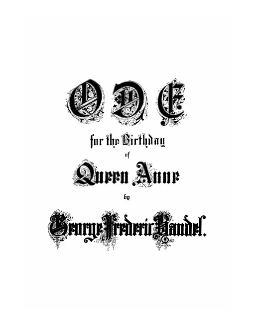 First page of Ode for the Birthday of Queen Anne
