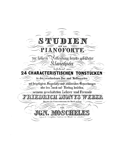 First page of 24 Etudes ou Lecons de Perfectionnement destinees aux Eleves avances