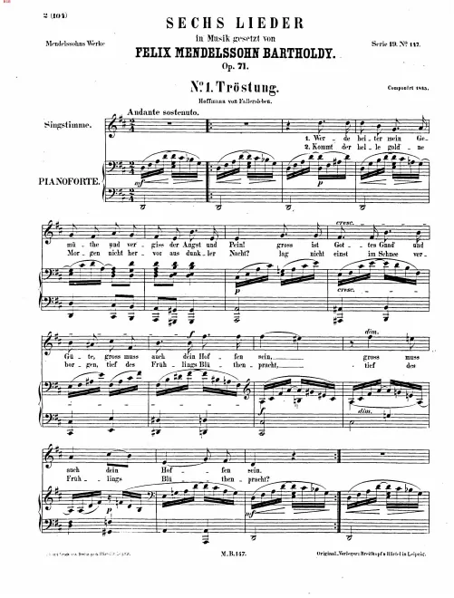 First page of 6 Lieder