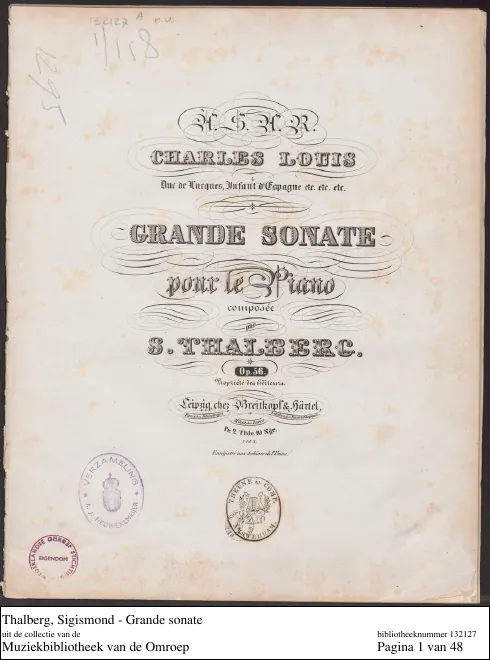First page of Piano Sonata