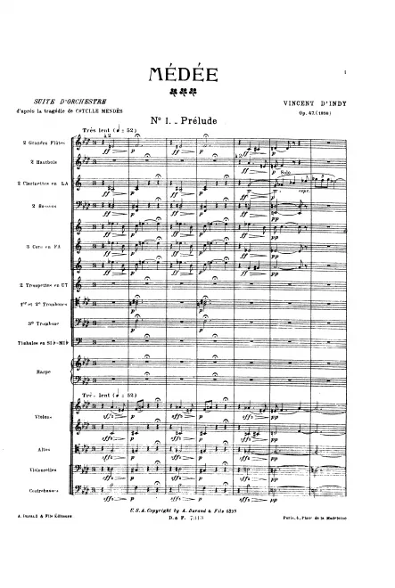First page of Médée