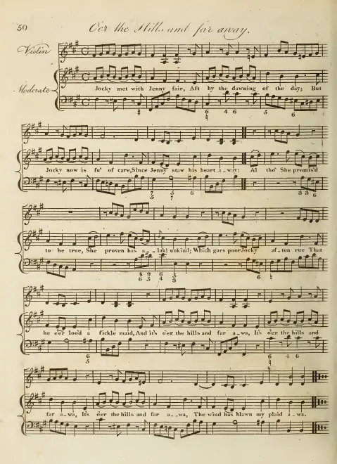 First page of O'er the Hills and far away, Hob.XXXIa:149