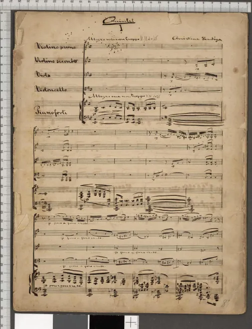 First page of Piano Quintet