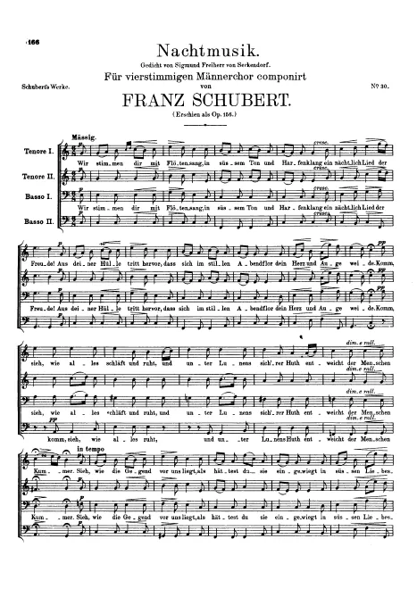 First page of Nachtmusik