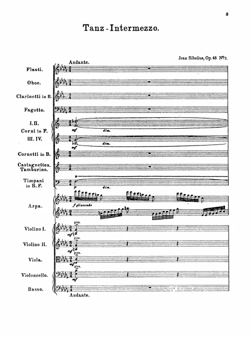 First page of Tanz-Intermezzo ; Dance Intermezzo