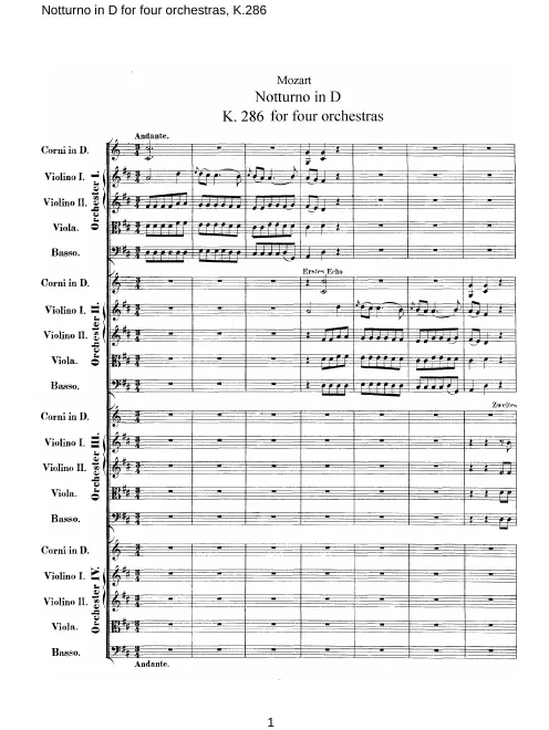 First page of Notturno