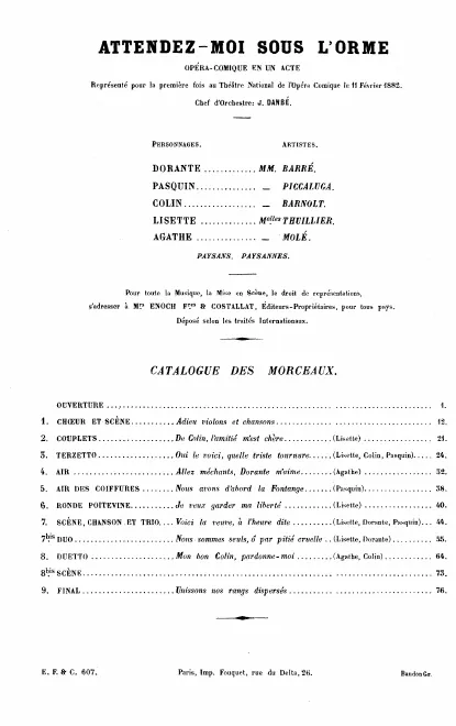 First page of Attendez-moi sous l’orme