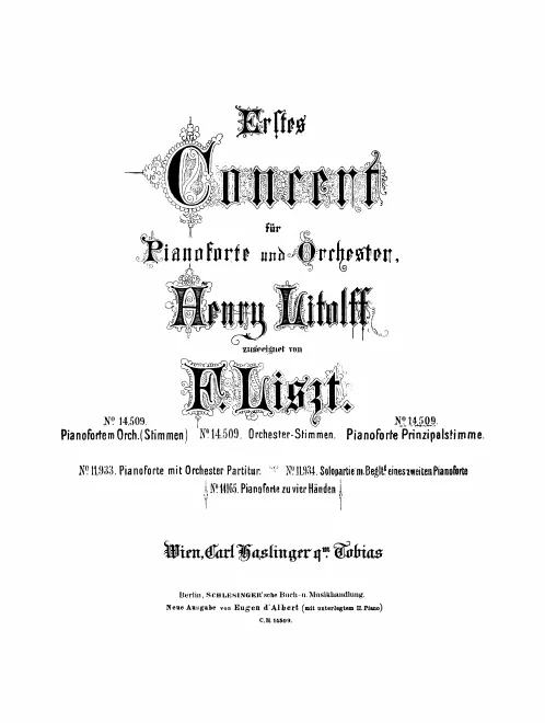 First page of Piano Concerto No.1