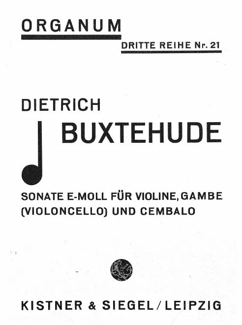 First page of Trio Sonata in E minor