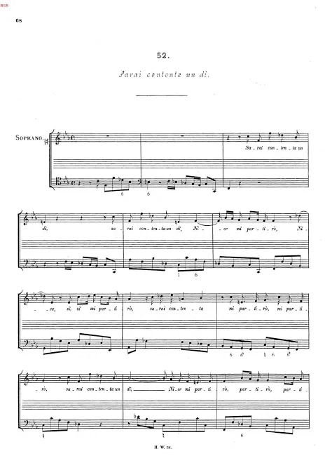 First page of Sarai contenta un dì