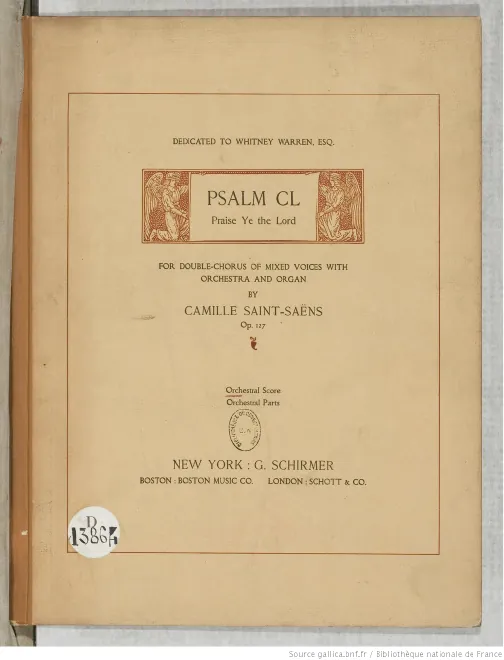 First page of Praise Ye the Lord