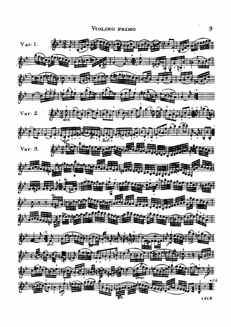 First page of String Duo in B-flat major