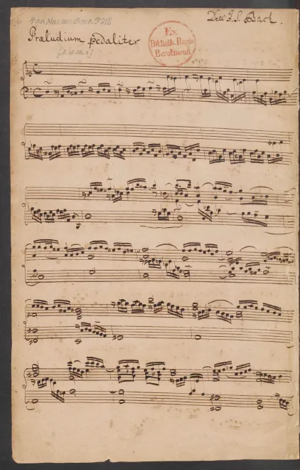 First page of Prelude and Fugue in D minor