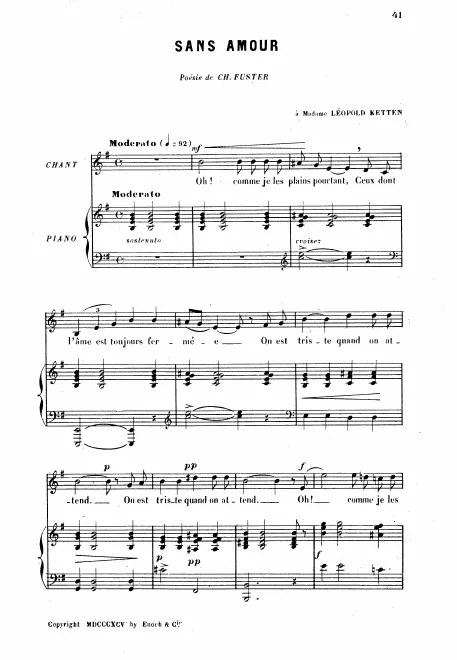 First page of Sans amour
