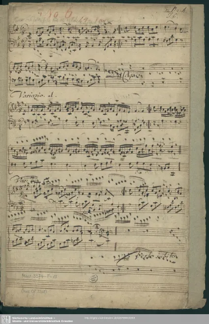 First page of 20 Variations on 'Ich schlief, da träumte mir'