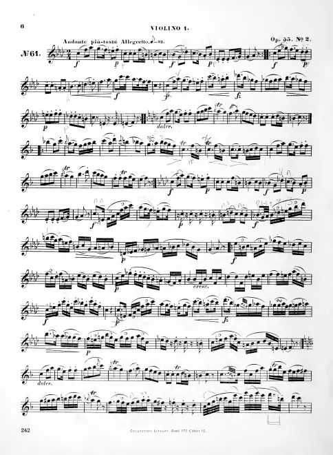 First page of String Quartet in F minor