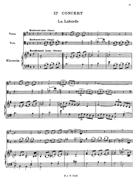 First page of Second Concert in G major
