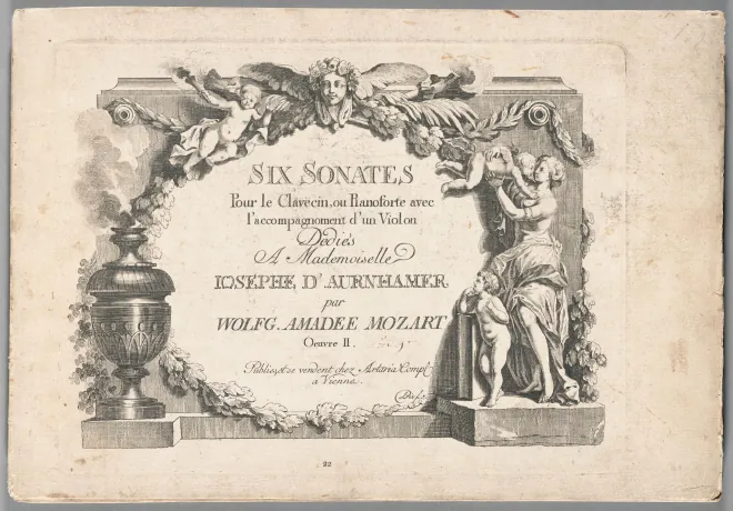 First page of Six Sonates Pour le Clavecin,ou Pianoforte avec l'accompagnement d'un Violon